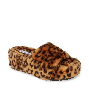 New Steve Madden Leopard Fabfuz Slide Slipper 8